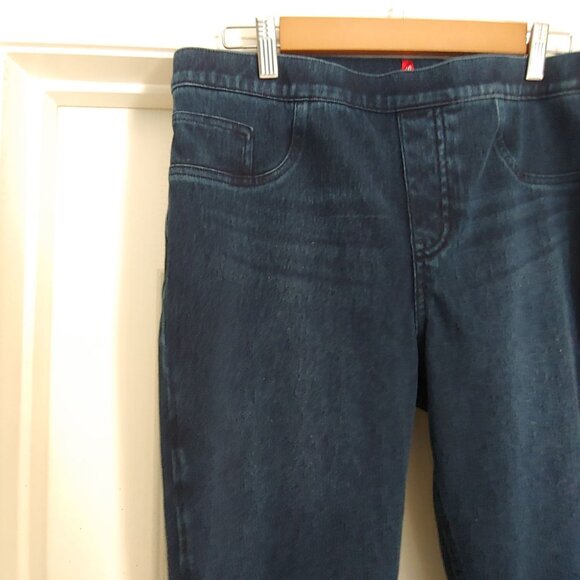 Spanx Jeanish Blue Denim Skinny Leggings Large - Picture 3 of 12
